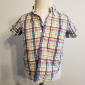 Ralph Lauren Short Sleeve Button Plaid Shirt